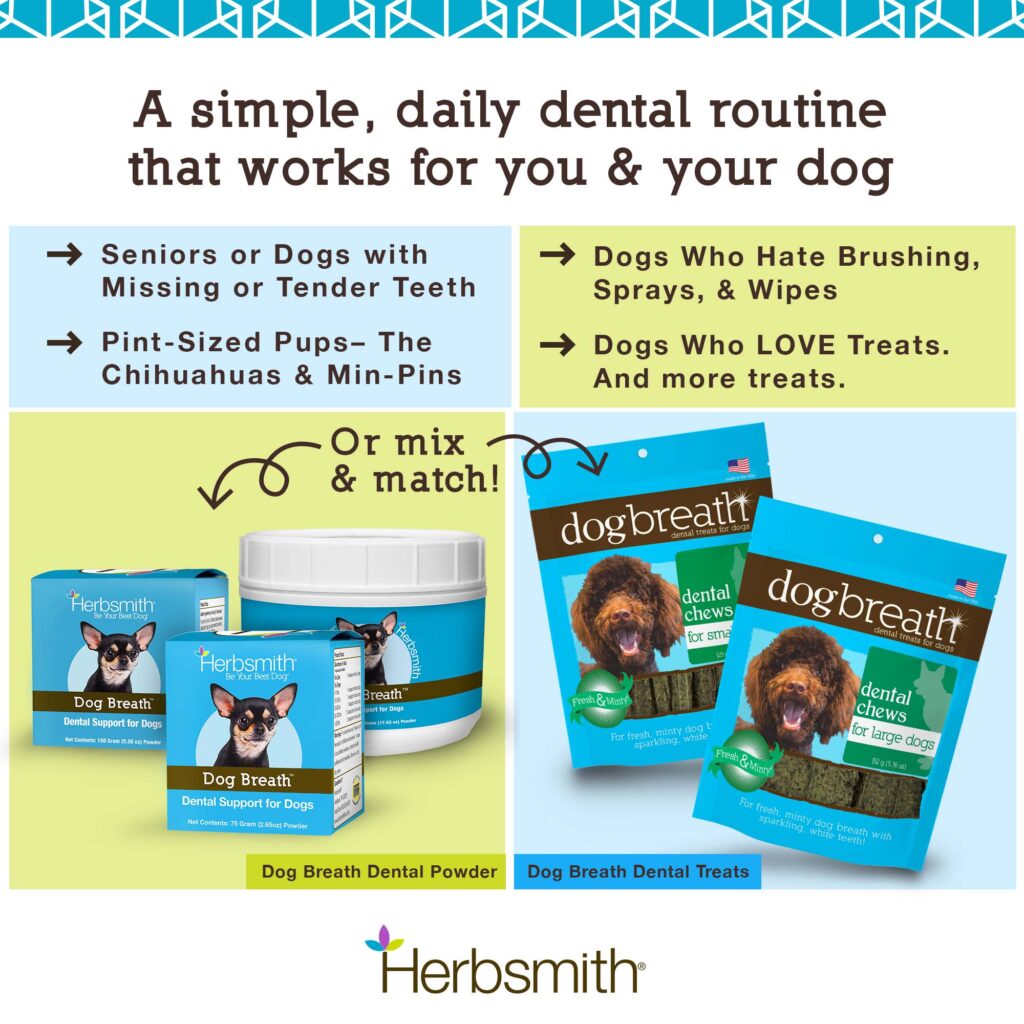 Dog Breath Dental Chews & Powder Herbsmith