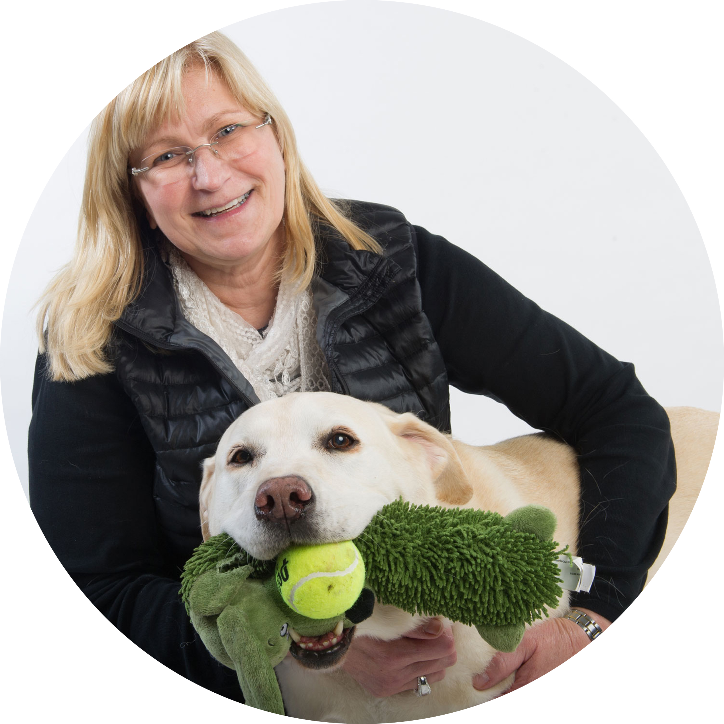 Chris with her dog Dookie